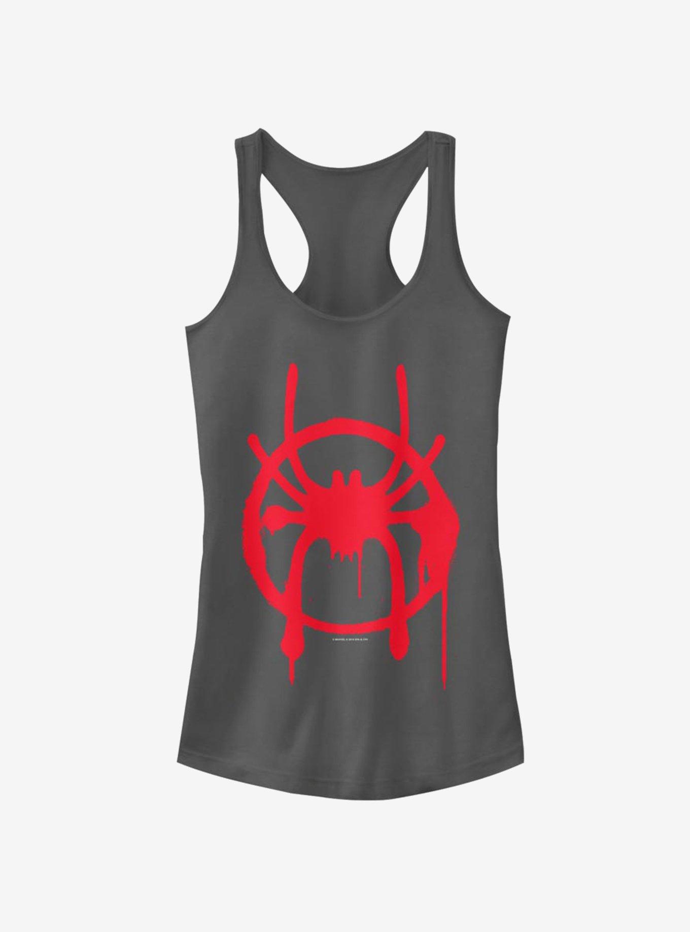 Marvel Spider-Man Miles Symbol Girls Tank, CHARCOAL, hi-res