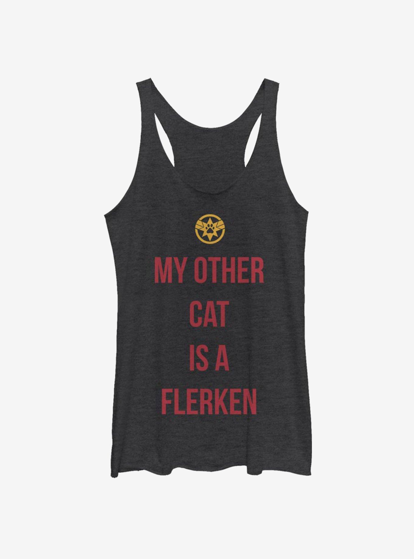 Marvel Captain Marvel Movie Other Cat Girls Tank, BLK HTR, hi-res