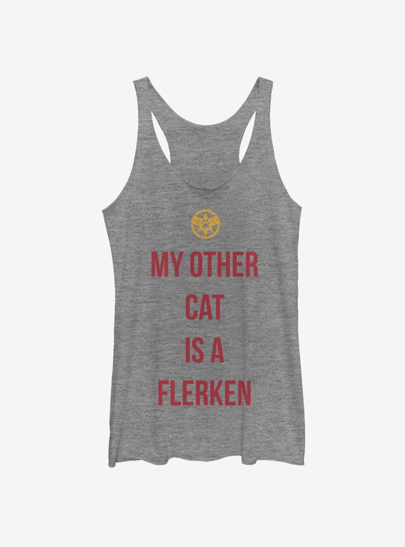 Marvel Captain Marvel Movie Other Cat Girls Tank, GRAY HTR, hi-res