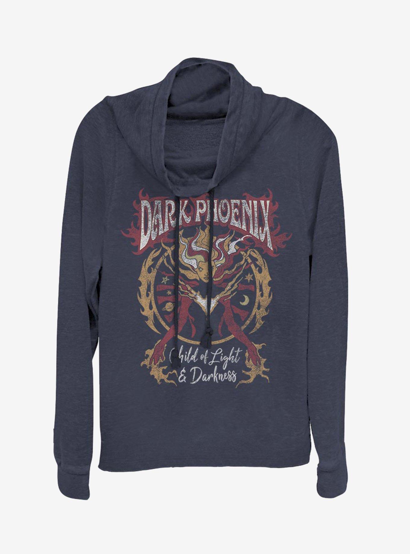 Marvel X-Men Dark Phoenix Phoenix Rising Cowl Neck Long-Sleeve Girls Top, , hi-res