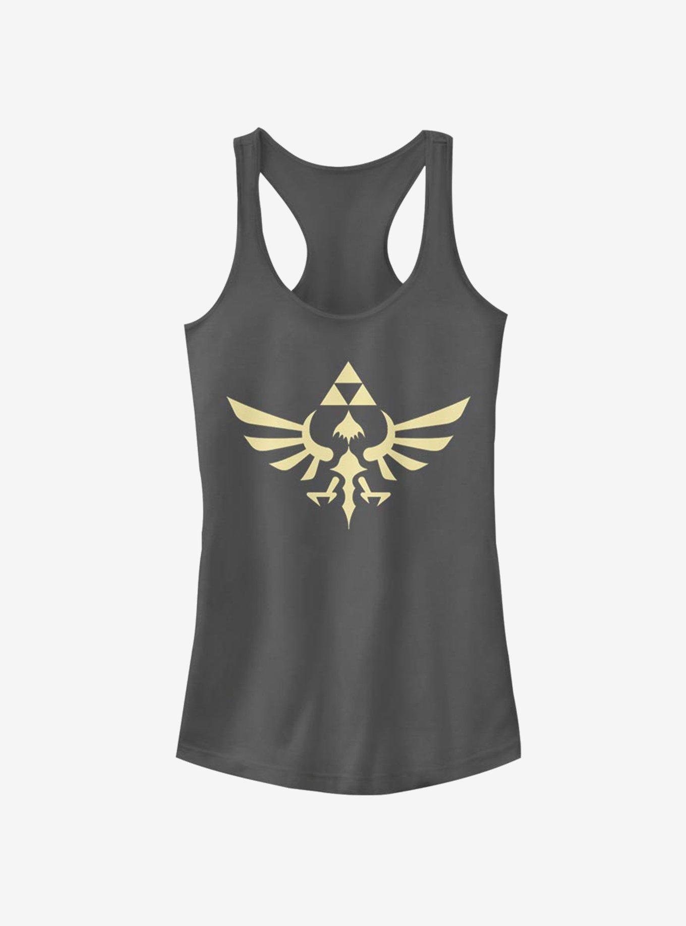 Nintendo The Legend of Zelda Triumphant Triforce Girls Tank, CHARCOAL, hi-res