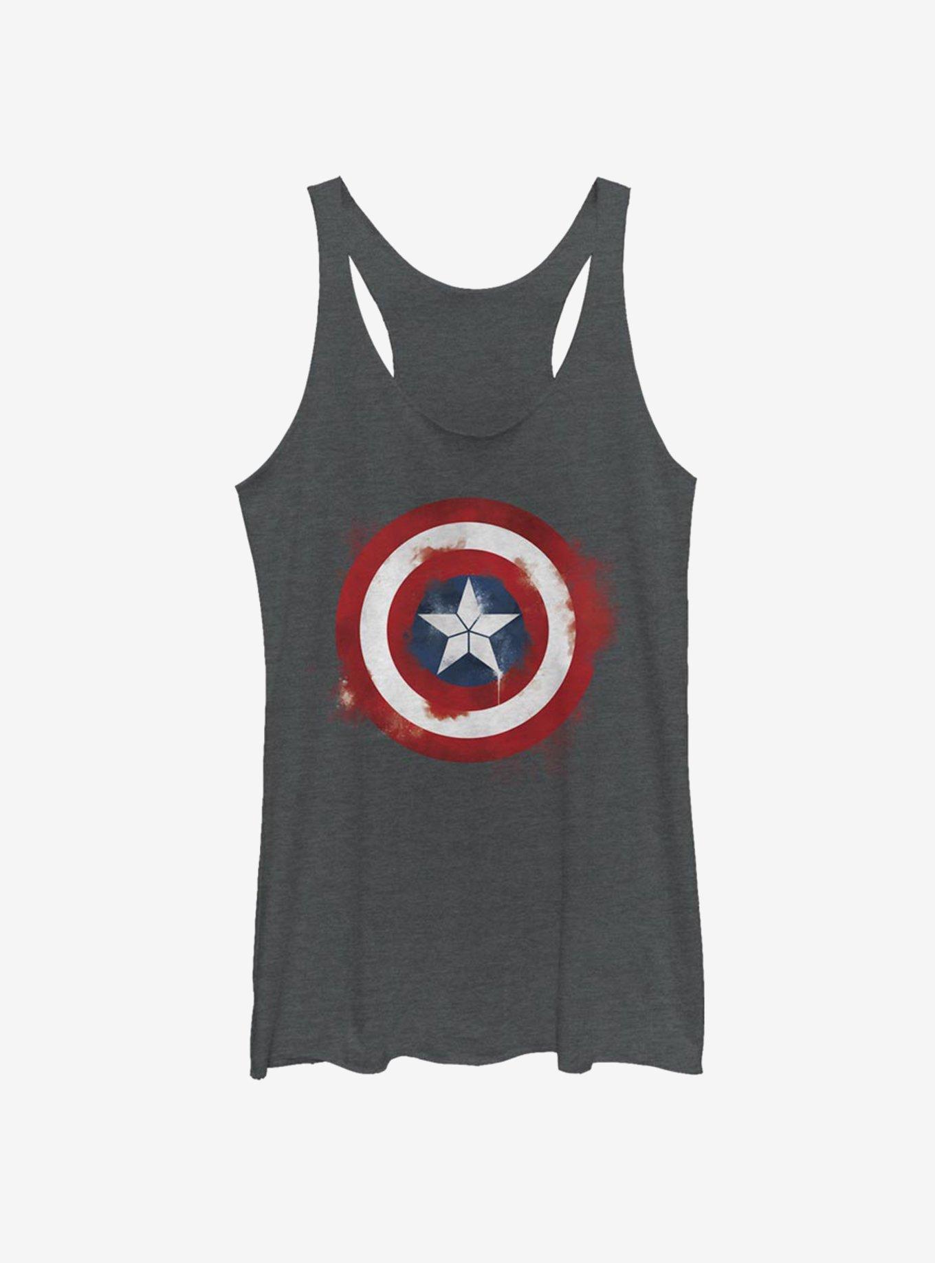 Marvel Captain America Spray Logo Girls Tank