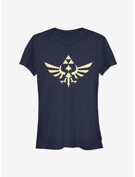 Nintendo The Legend of Zelda Triumphant Triforce Girls T-Shirt, NAVY, hi-res