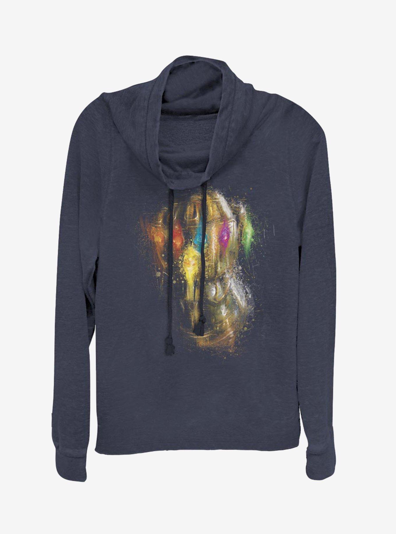 Marvel Avengers Painting Glove Cowl Neck Long-Sleeve Girls Top, , hi-res