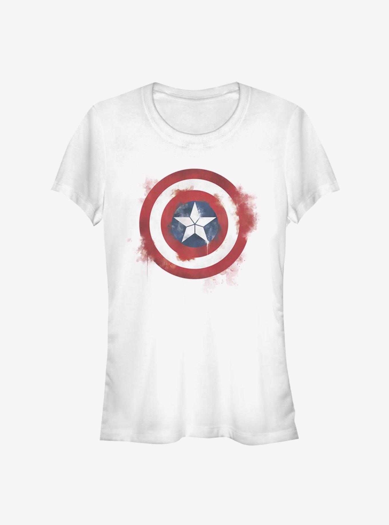 Marvel Captain America Spray Logo Girls T-Shirt, , hi-res