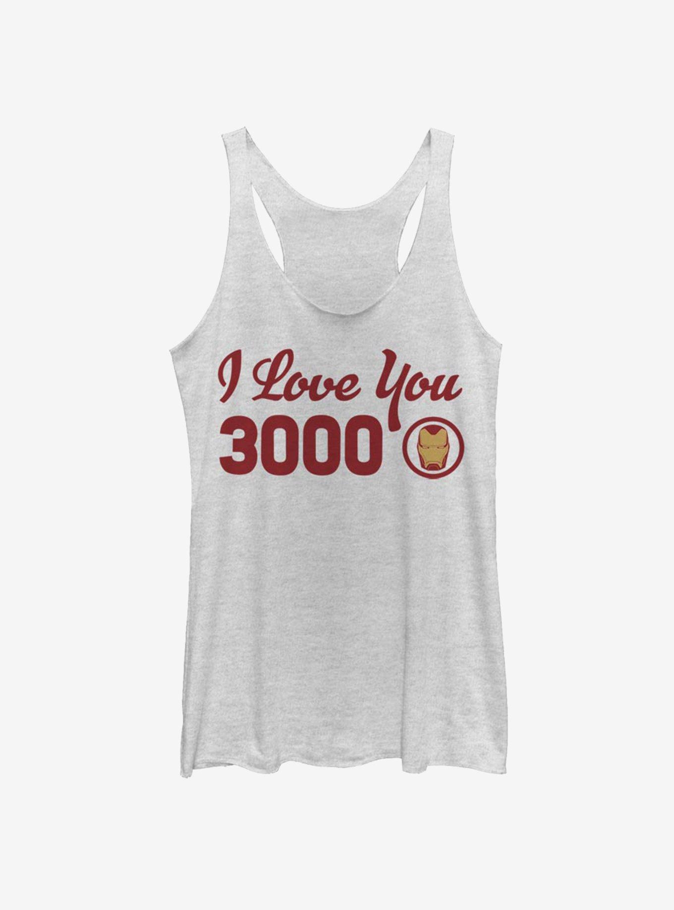 Marvel Avengers: Endgame Iron Man I Love You Icon Girls Tank, WHITE HTR, hi-res