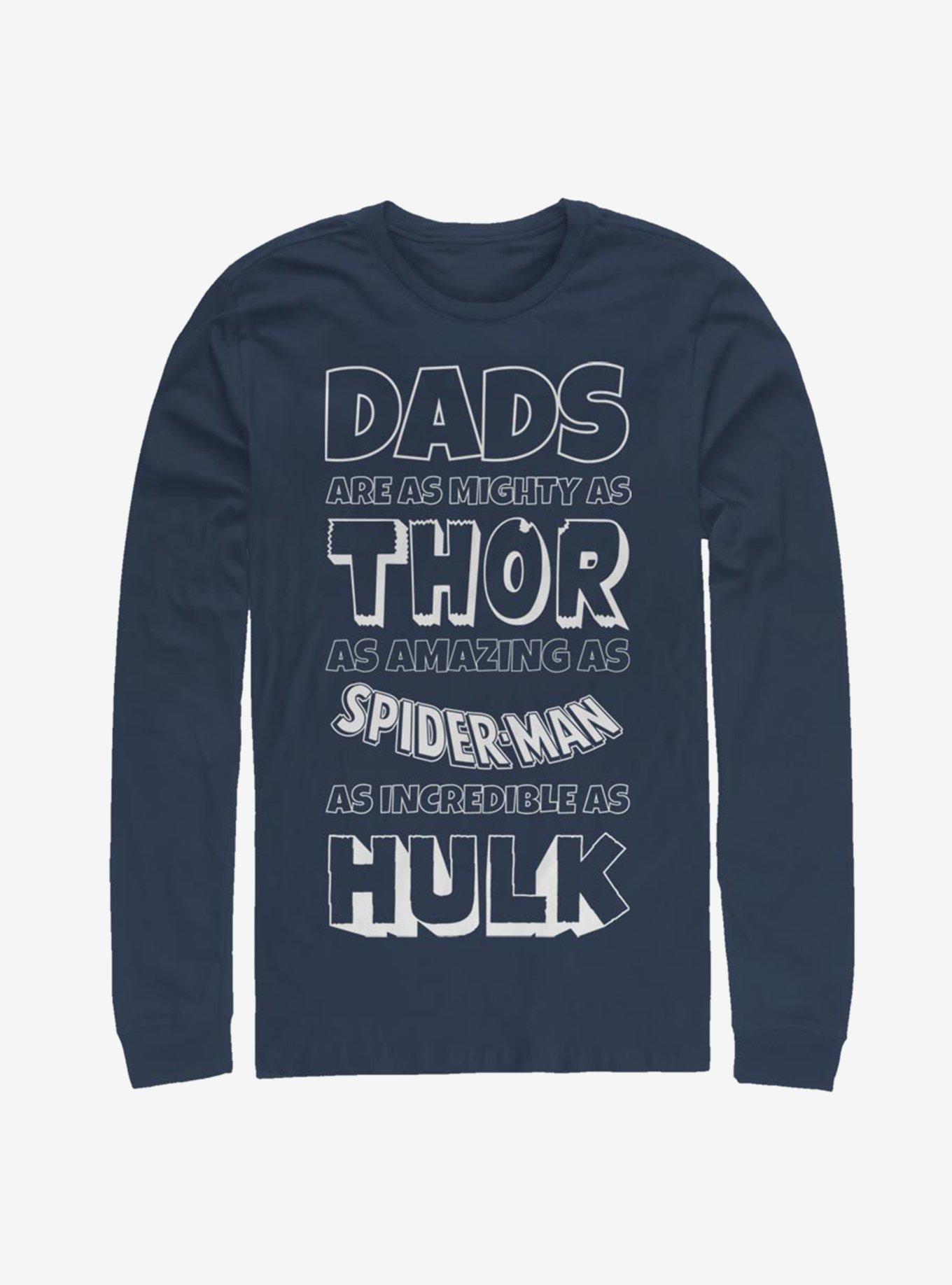 Marvel Marvel Dads Long-Sleeve T-Shirt, NAVY, hi-res