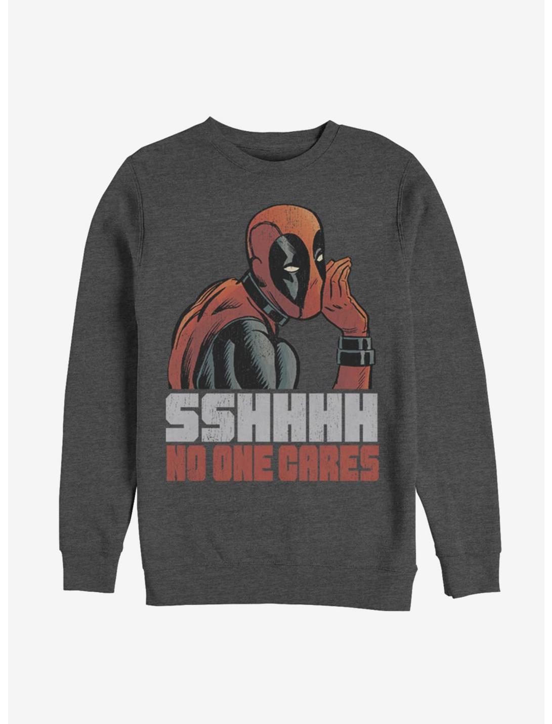 Marvel Deadpool No One Sweatshirt , CHAR HTR, hi-res
