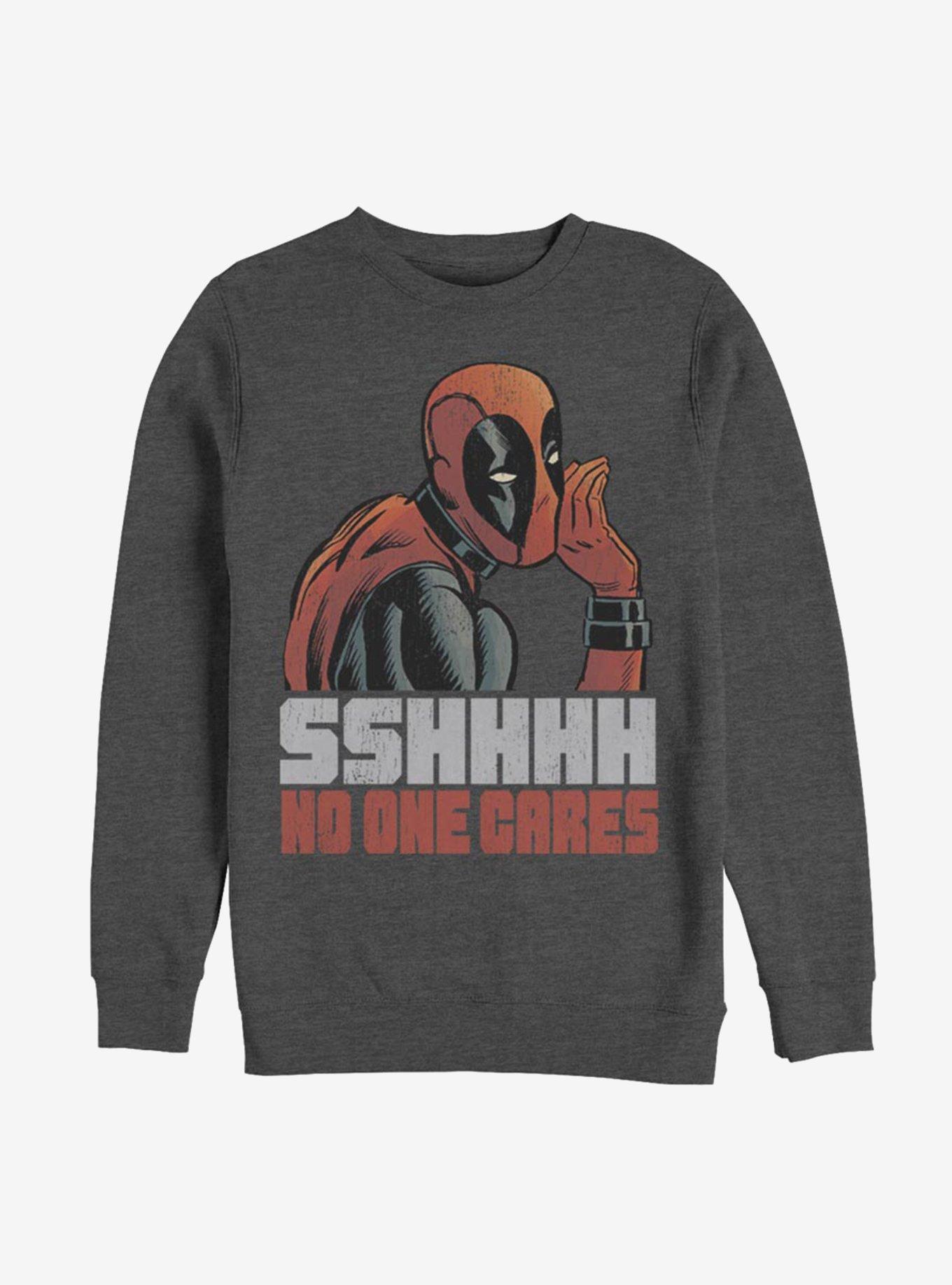 Marvel Deadpool No One Sweatshirt , CHAR HTR, hi-res