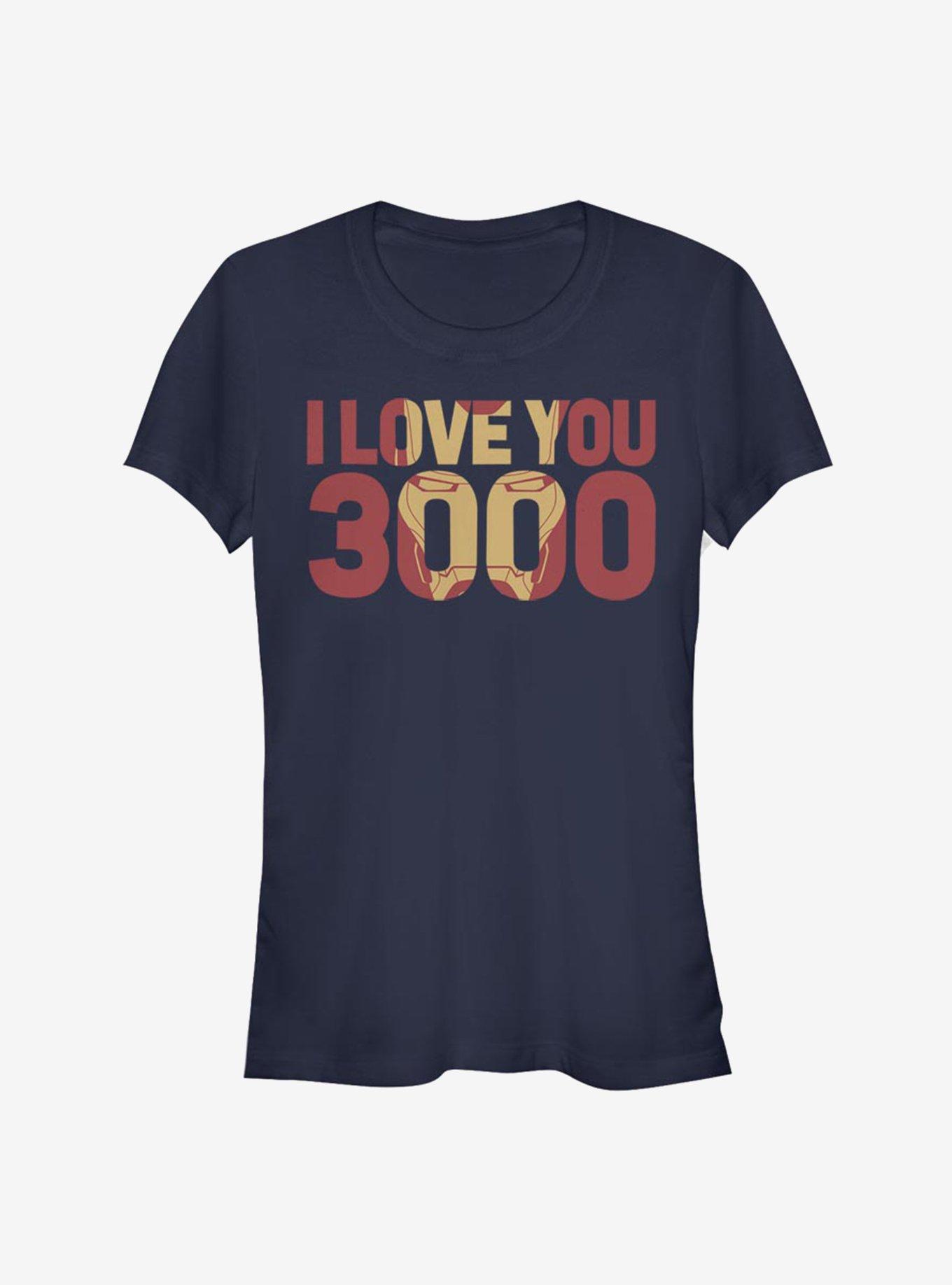 Marvel Avengers Endgame Iron Man I Love You 3000 Girls T Shirt Hot Topic