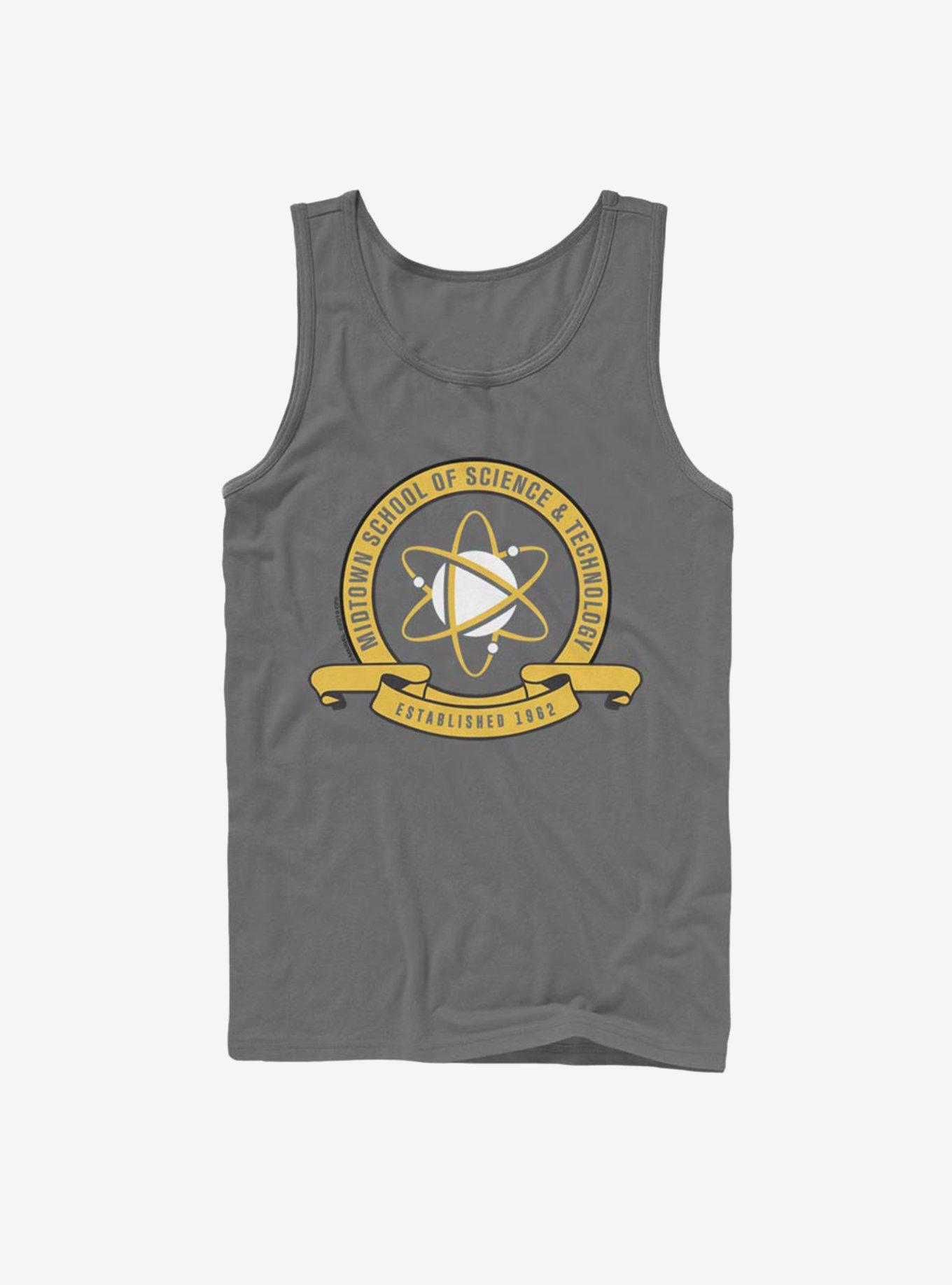 Marvel Spider-Man Midtown School Emblem Tank, CHARCOAL, hi-res