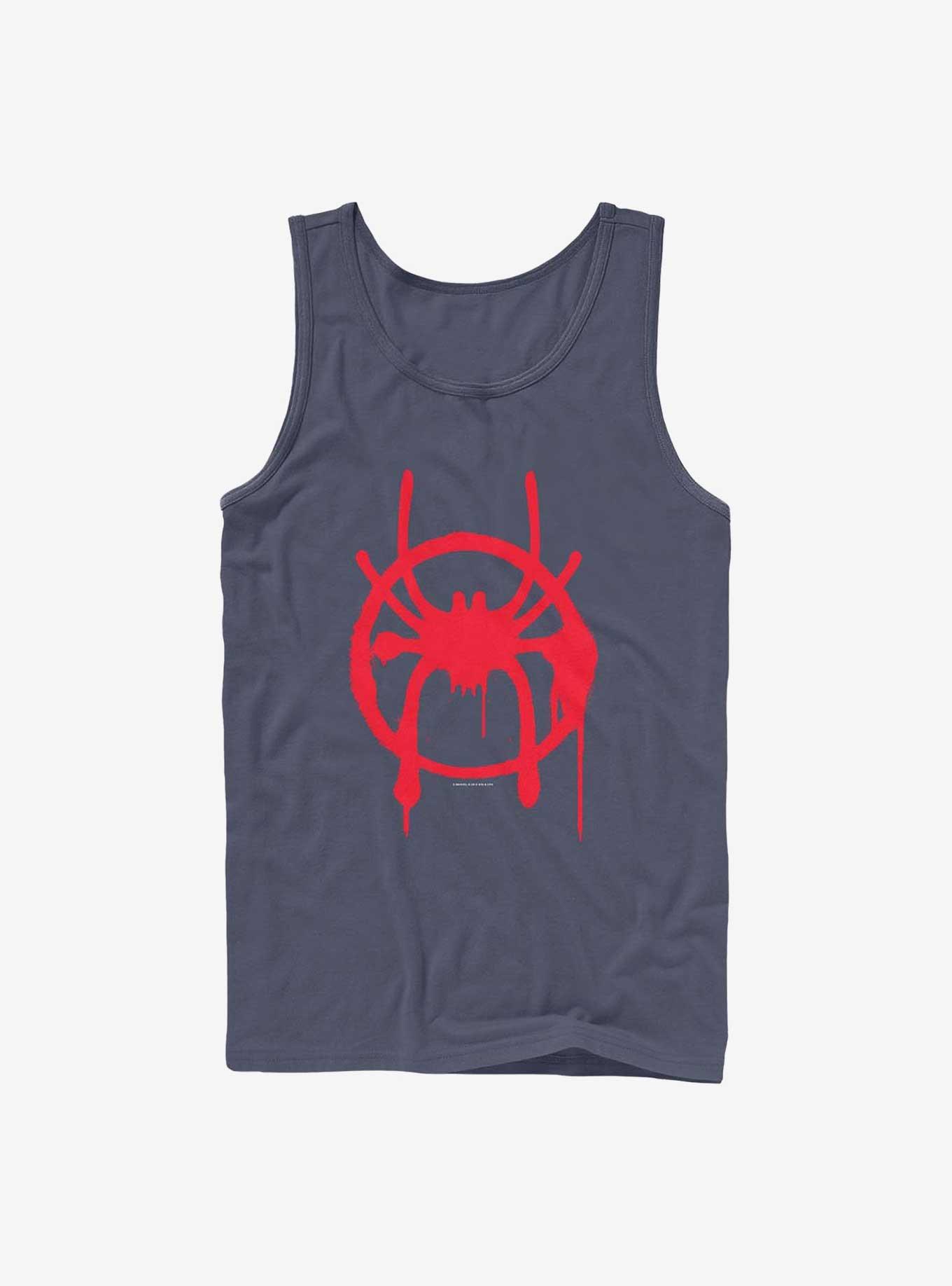 Marvel Spider-Man Miles Symbol Tank, NAVY, hi-res