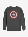 Marvel Captain America Spray Logo Sweatshirt, CHAR HTR, hi-res