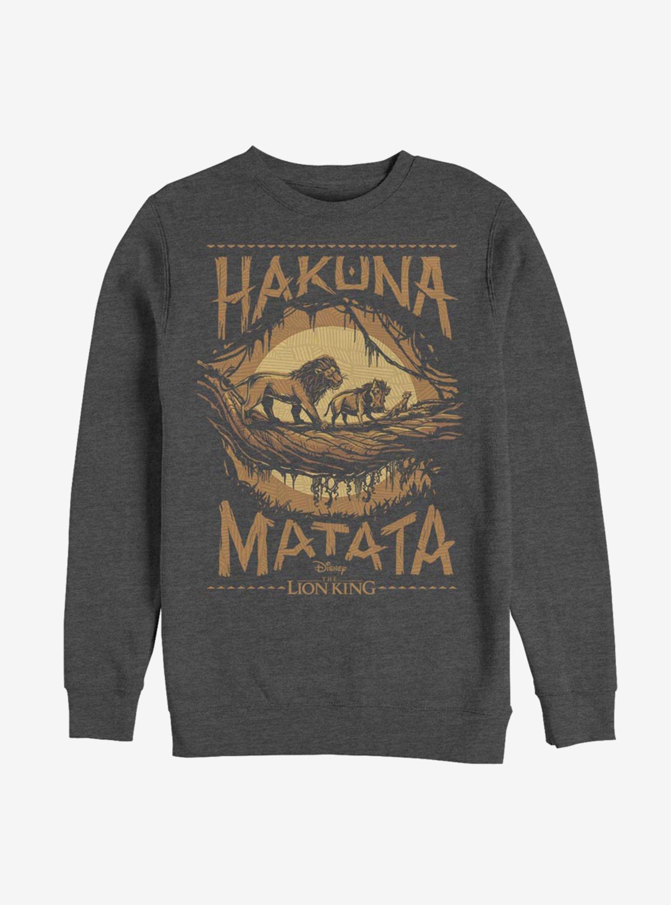 Disney The Lion King 2019 Savanna Poster Sweatshirt, CHAR HTR, hi-res