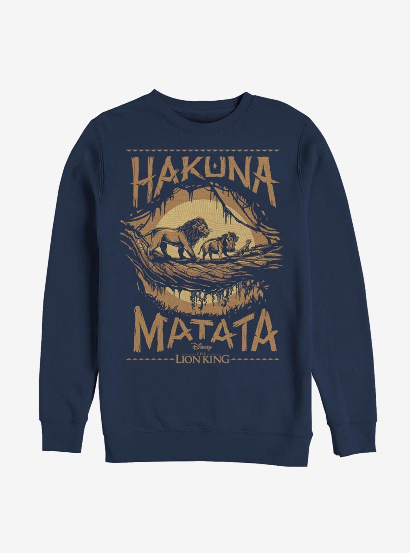 Disney The Lion King 2019 Savanna Poster Sweatshirt, NAVY, hi-res