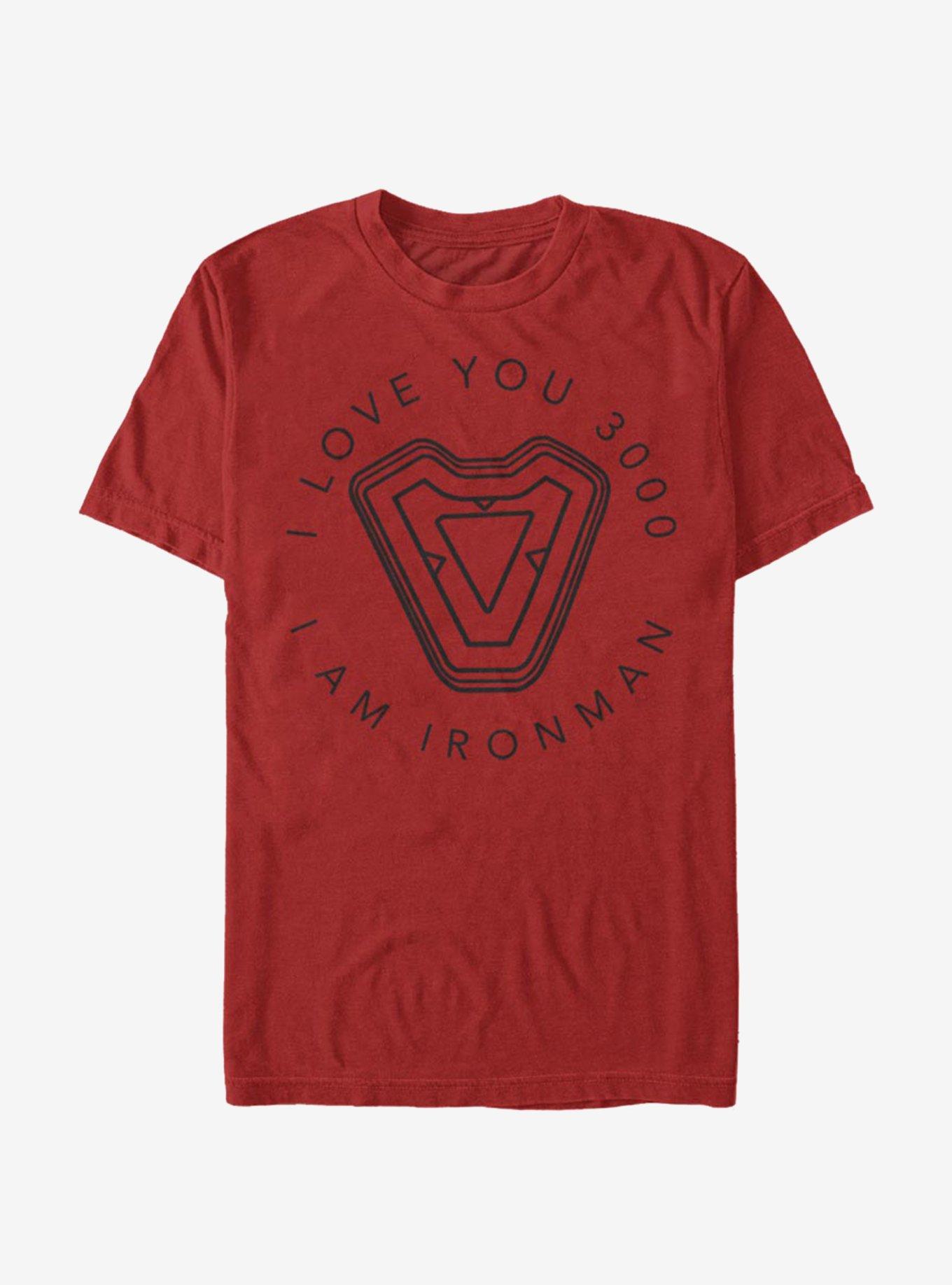 Marvel Avengers : Endgame Iron Man's Heart T-Shirt, RED, hi-res