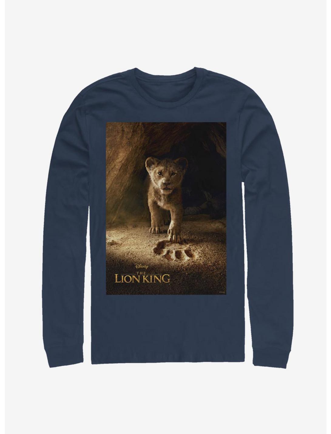 Disney The Lion King 2019 Simba Poster Long-Sleeve T-Shirt, NAVY, hi-res