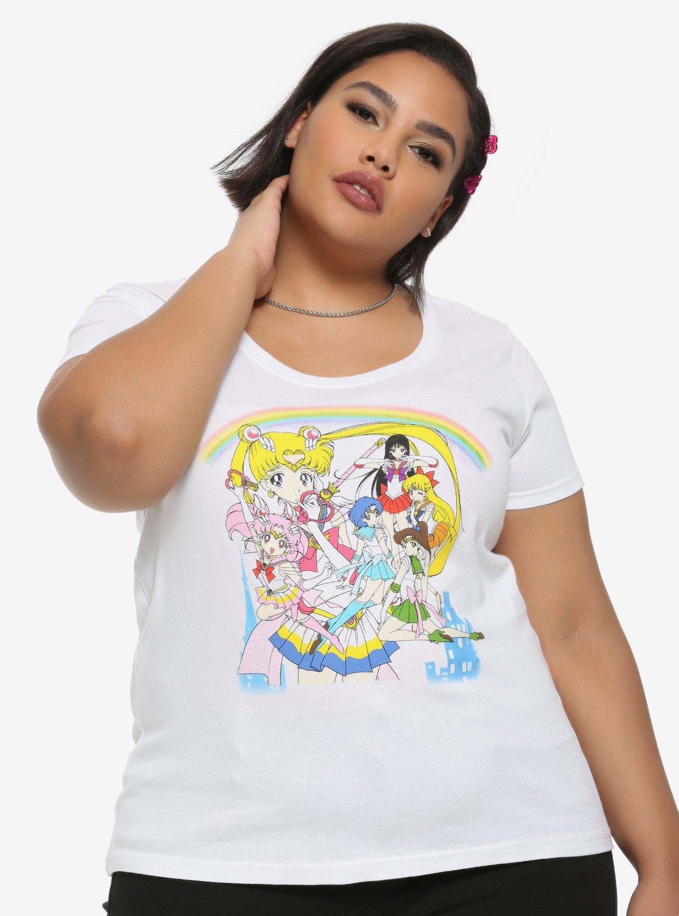 Sailor Moon Rainbow Guardians Girls T-Shirt Plus Size, MULTI, hi-res