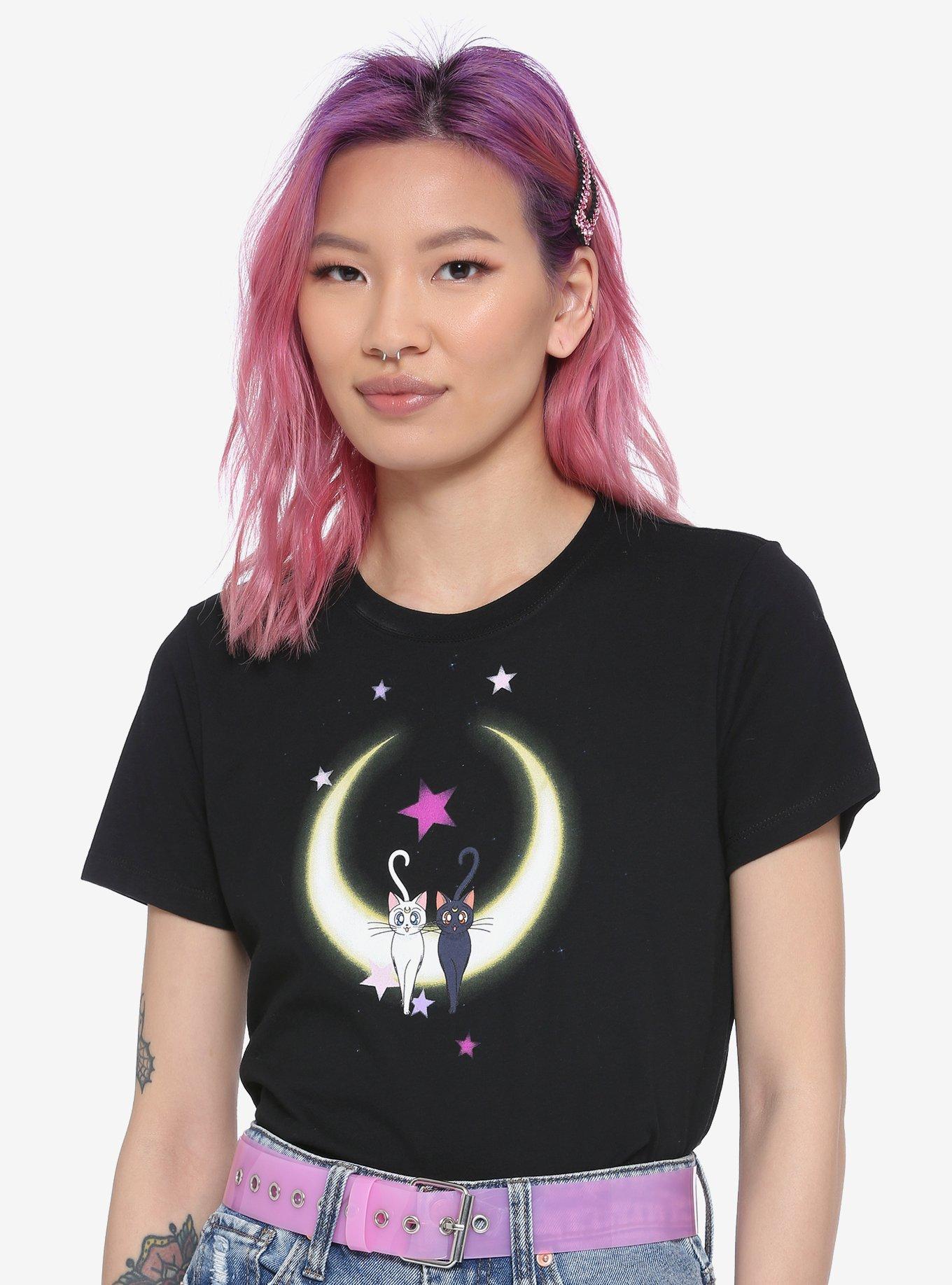 Sailor Moon Luna & Artemis Moon Girls T-Shirt, MULTI, hi-res