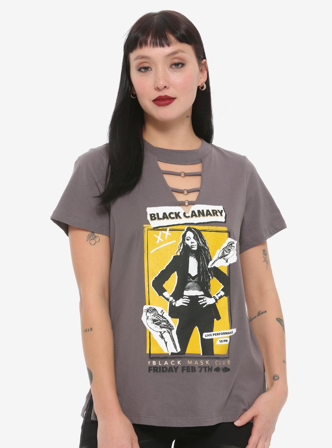Her Universe DC Comics Birds Of Prey Black Canary Poster Cutout Neck Girls T-Shirt, MULTI, hi-res