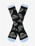 Rick and Morty Space Cruiser Allover Print Crew Socks - BoxLunch Exclusive, , hi-res