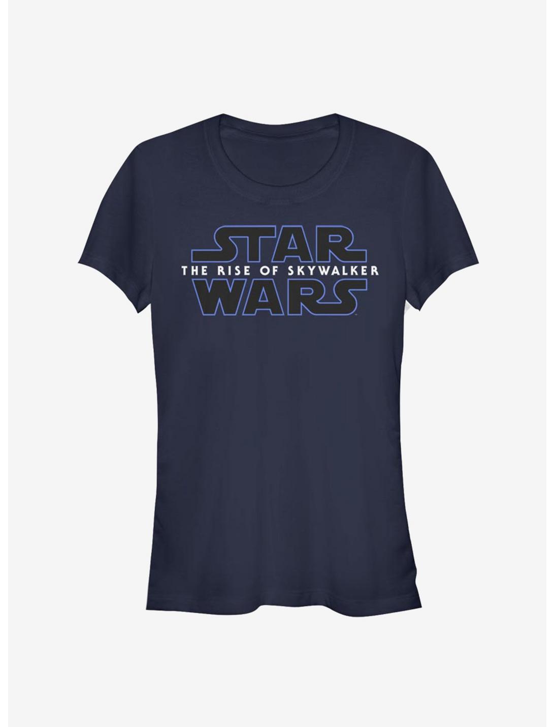 Star Wars Episode IX The Rise of Skywalker  Logo Girls T-Shirt, NAVY, hi-res