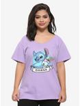 Disney Lilo & Stitch Ohana Tattoo Art Girls T-Shirt Plus Size, MULTI, hi-res