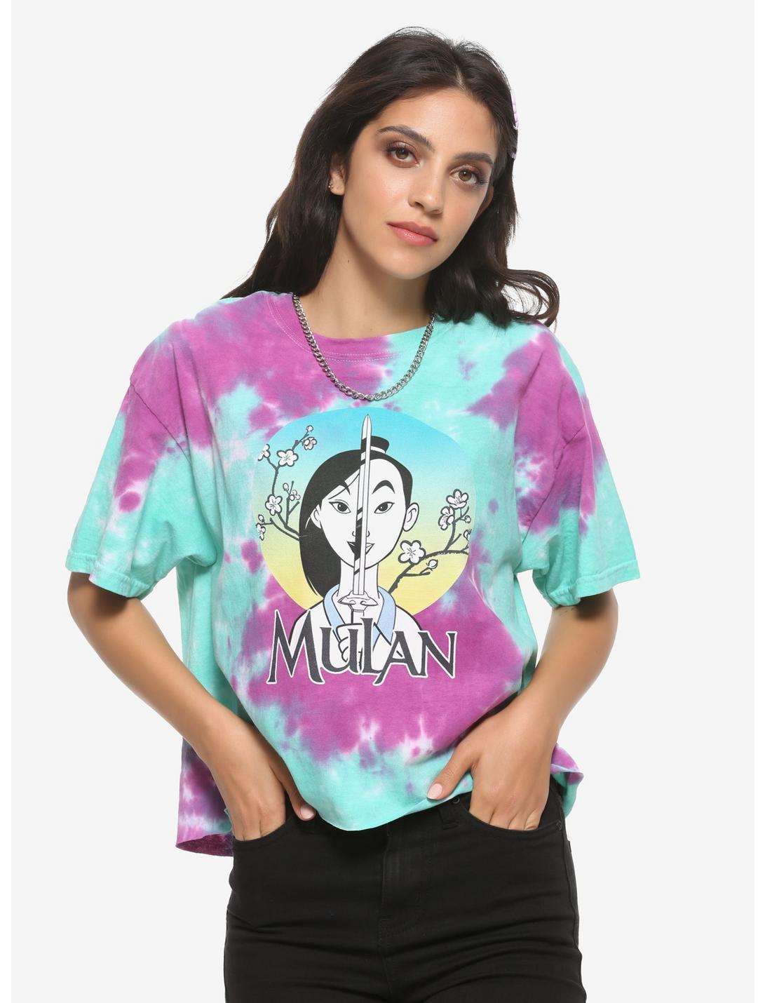 Disney Mulan Tie-Dye Girls Crop T-Shirt, MULTI, hi-res