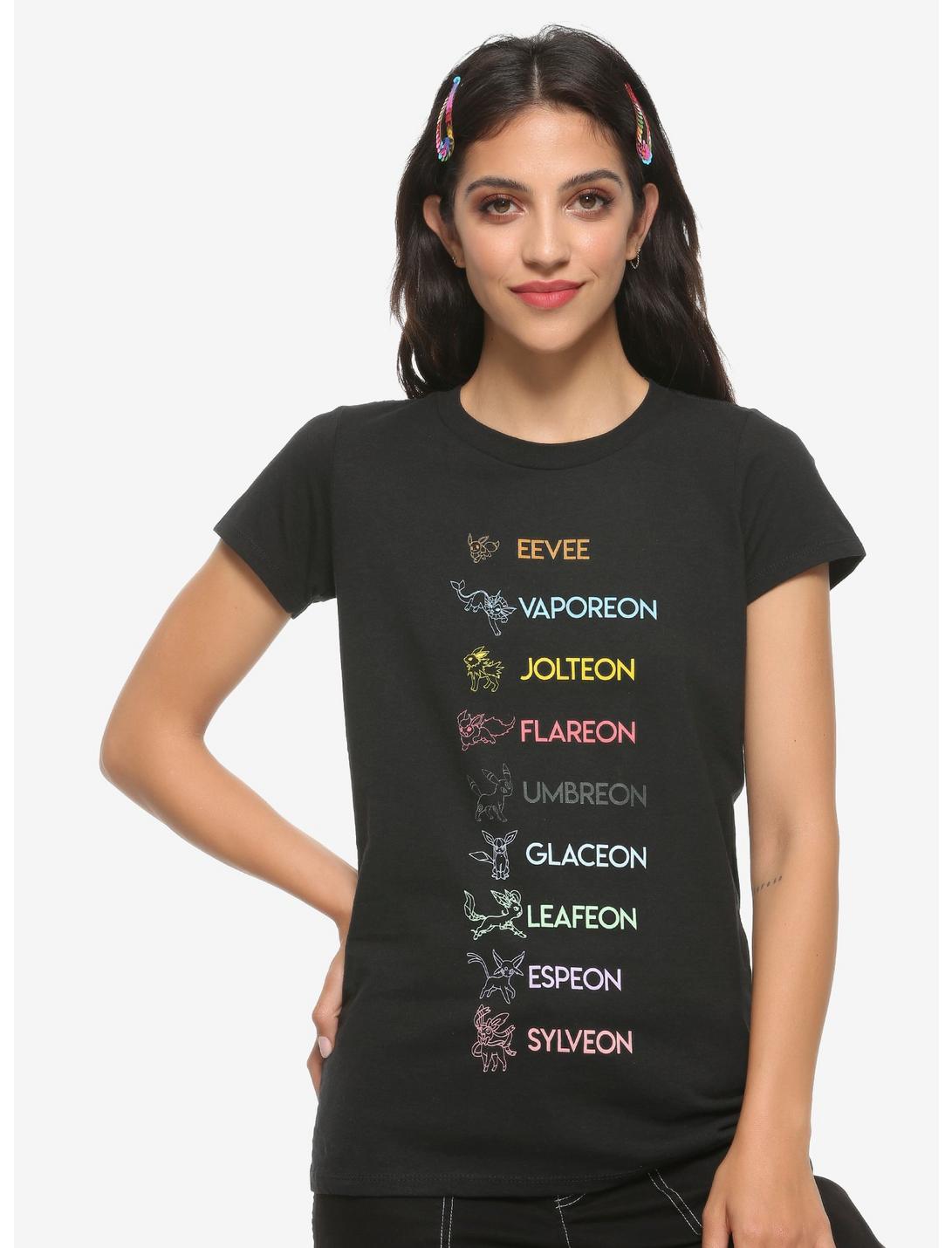 Pokemon Eeveelutions List Girls T-Shirt, MULTI, hi-res