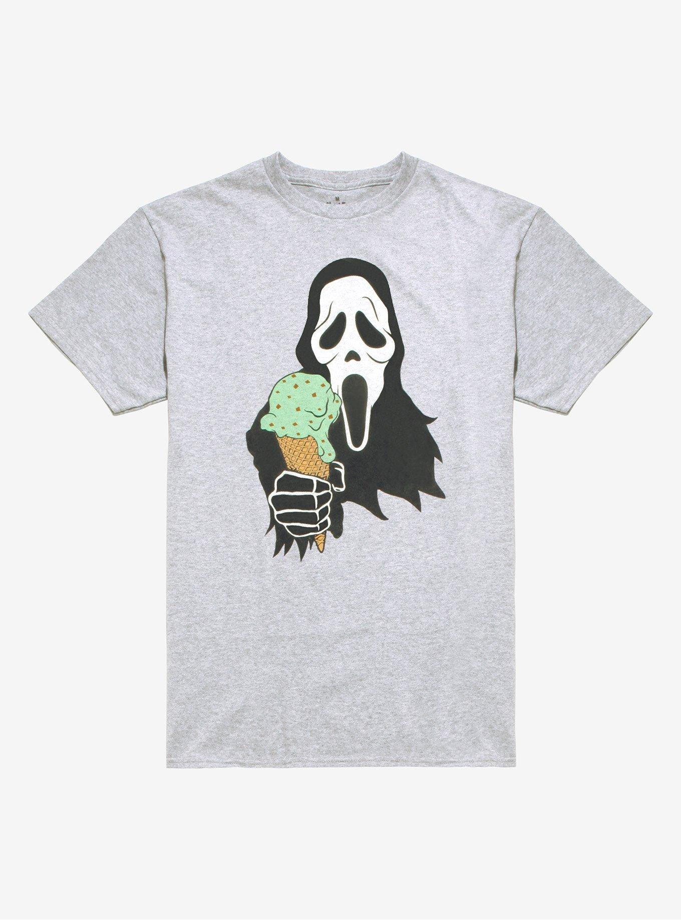 Ghost Face Ice Cream T-Shirt, GREY, hi-res