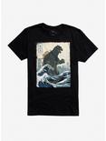 Godzilla Wave T-Shirt, BLACK, hi-res