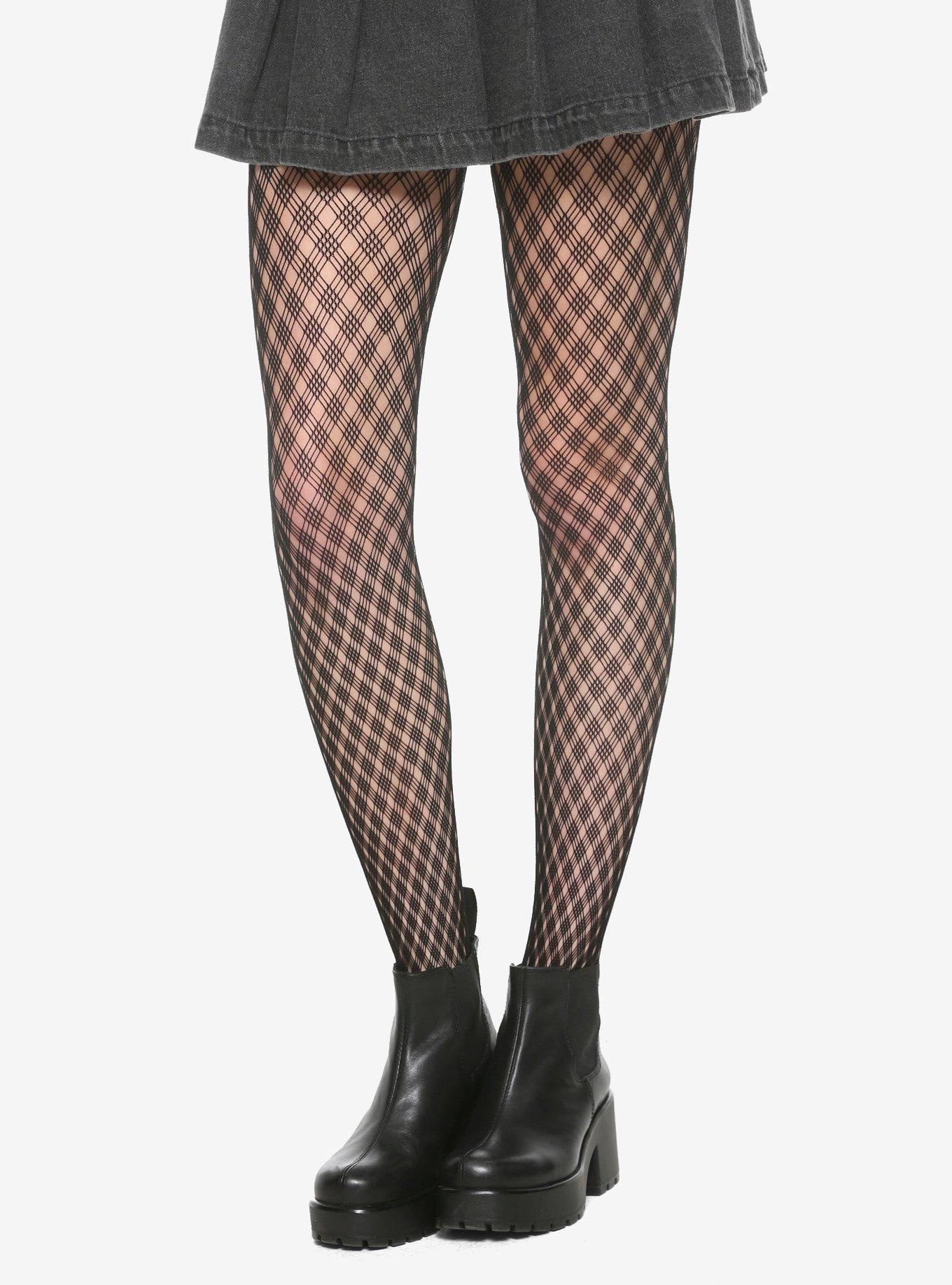 Plaid Fishnet Tights, , hi-res