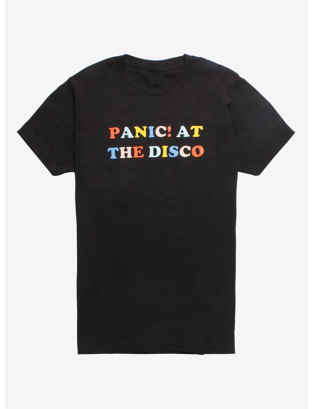 Panic! At The Disco Retro Font T-Shirt, BLACK, hi-res