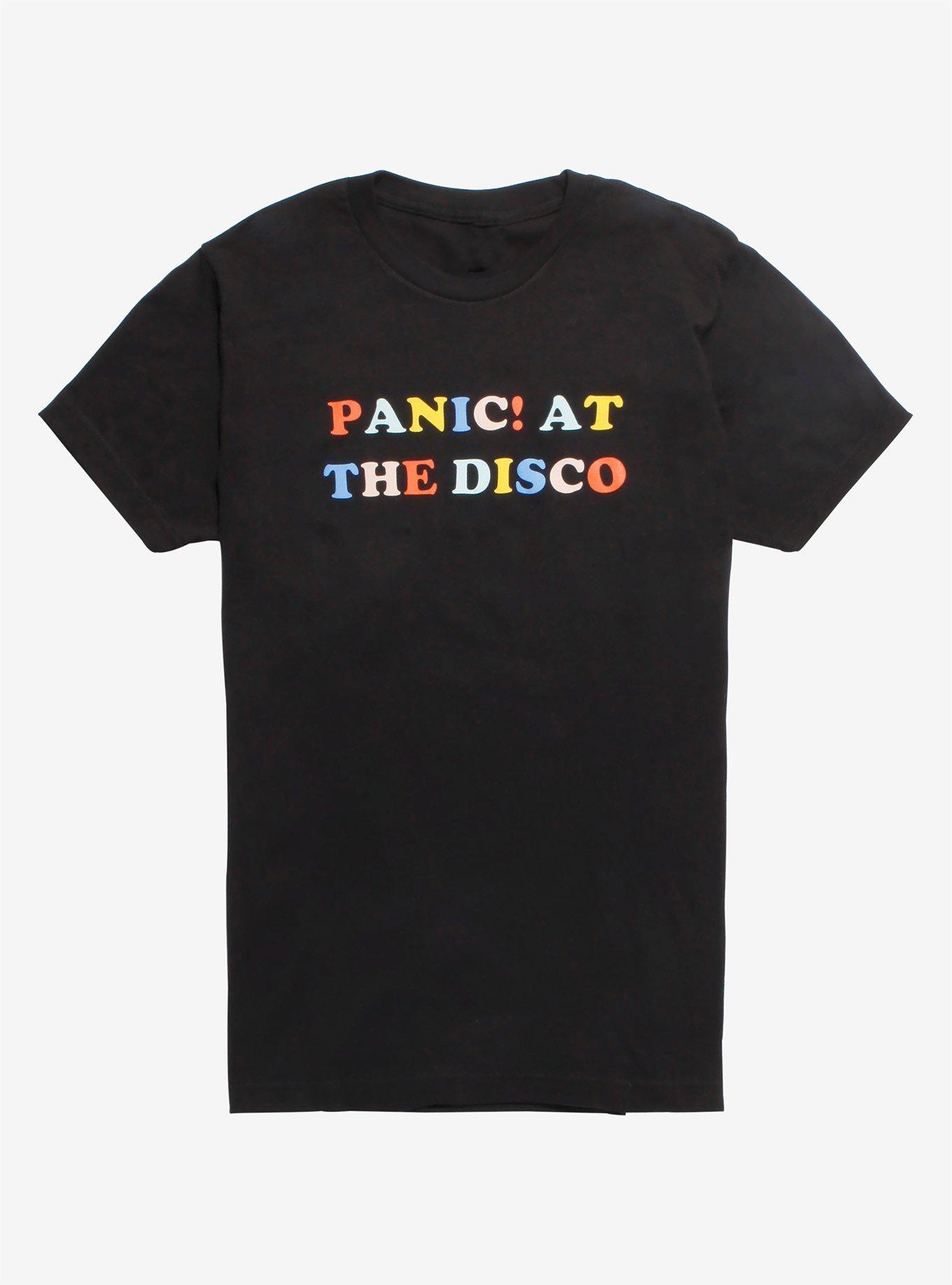 Panic! At The Disco Retro Font T-Shirt, BLACK, hi-res