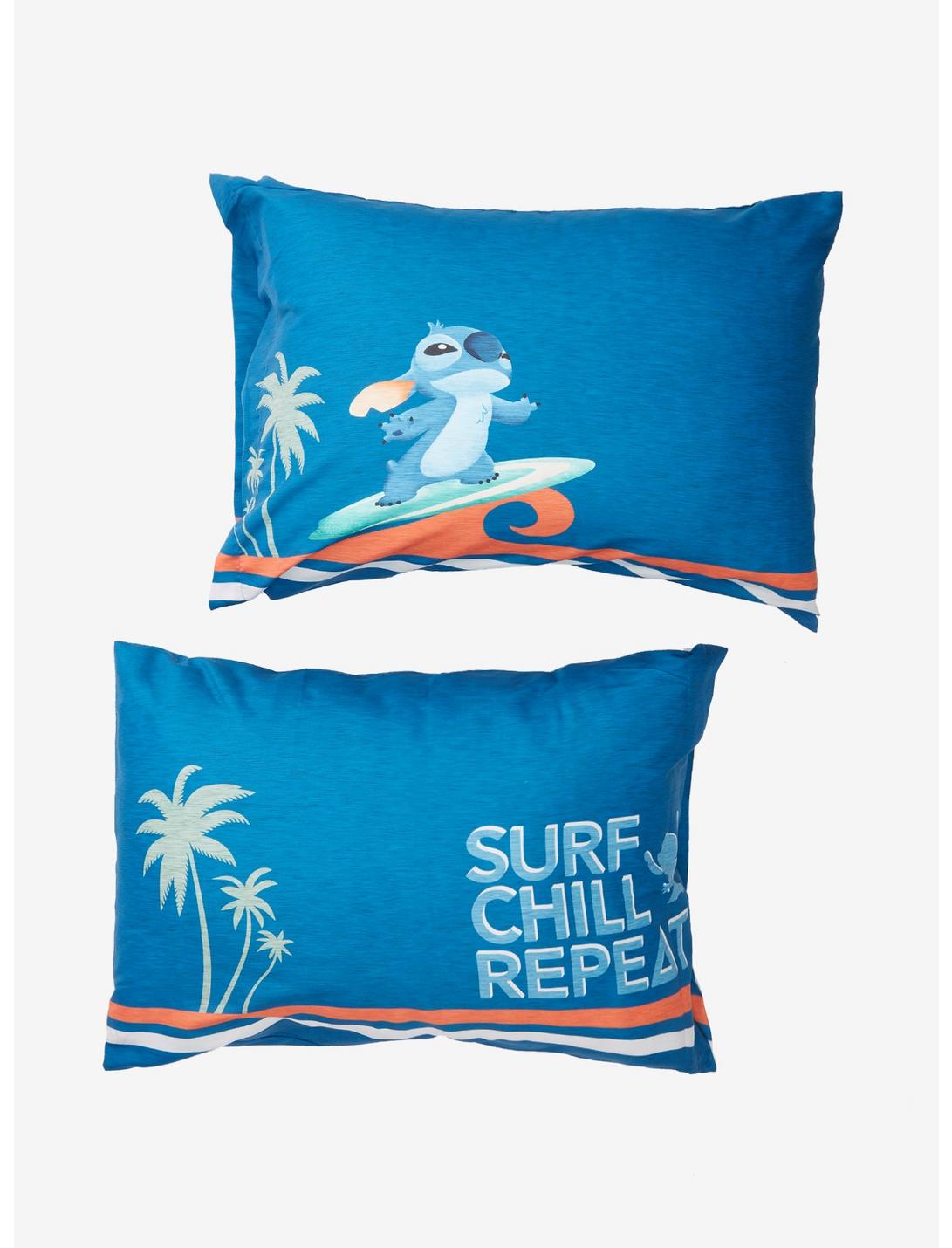 Disney Lilo & Stitch Surf Chill Repeat Pillowcase Set, , hi-res