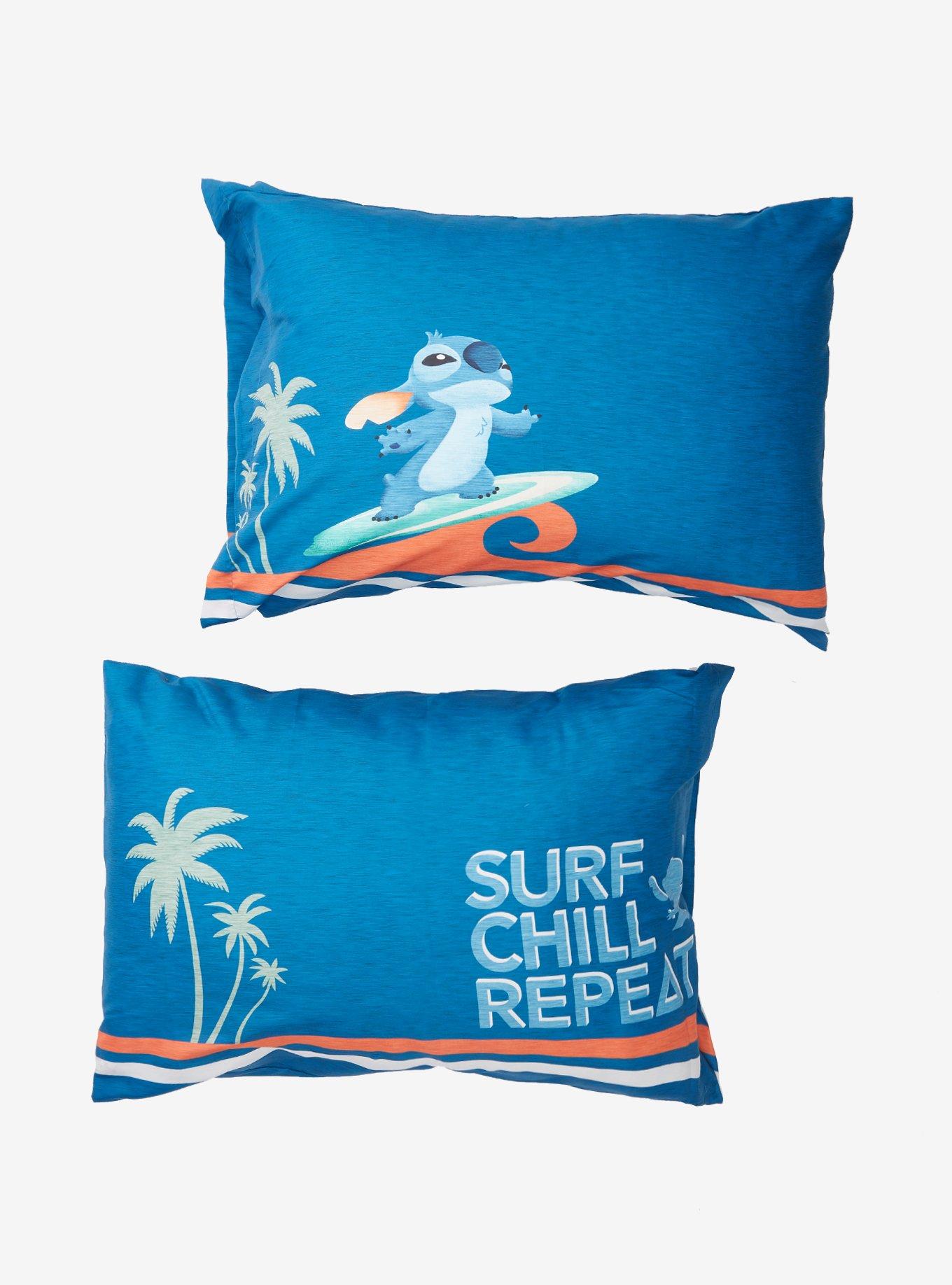 Disney Lilo & Stitch Surf Chill Repeat Pillowcase Set, , hi-res