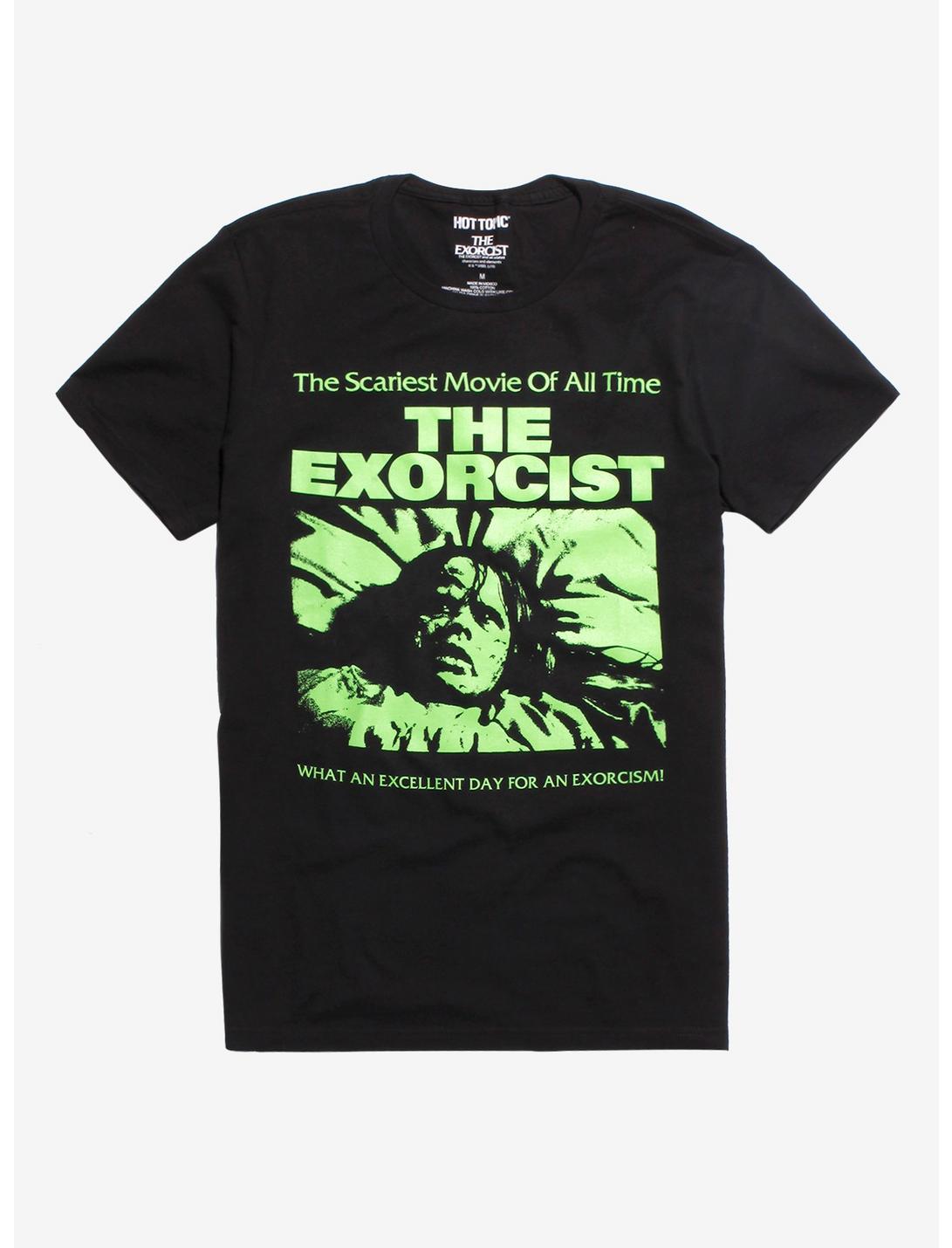The Exorcist Neon Green Print T-Shirt, GREEN, hi-res