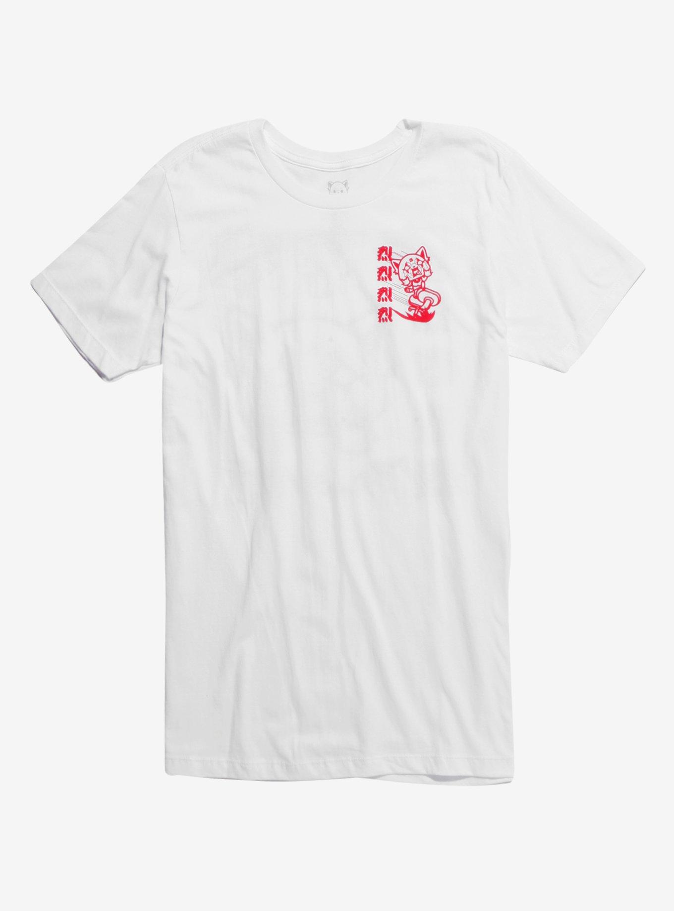 Aggretsuko Office Rage White T-Shirt, RED, hi-res