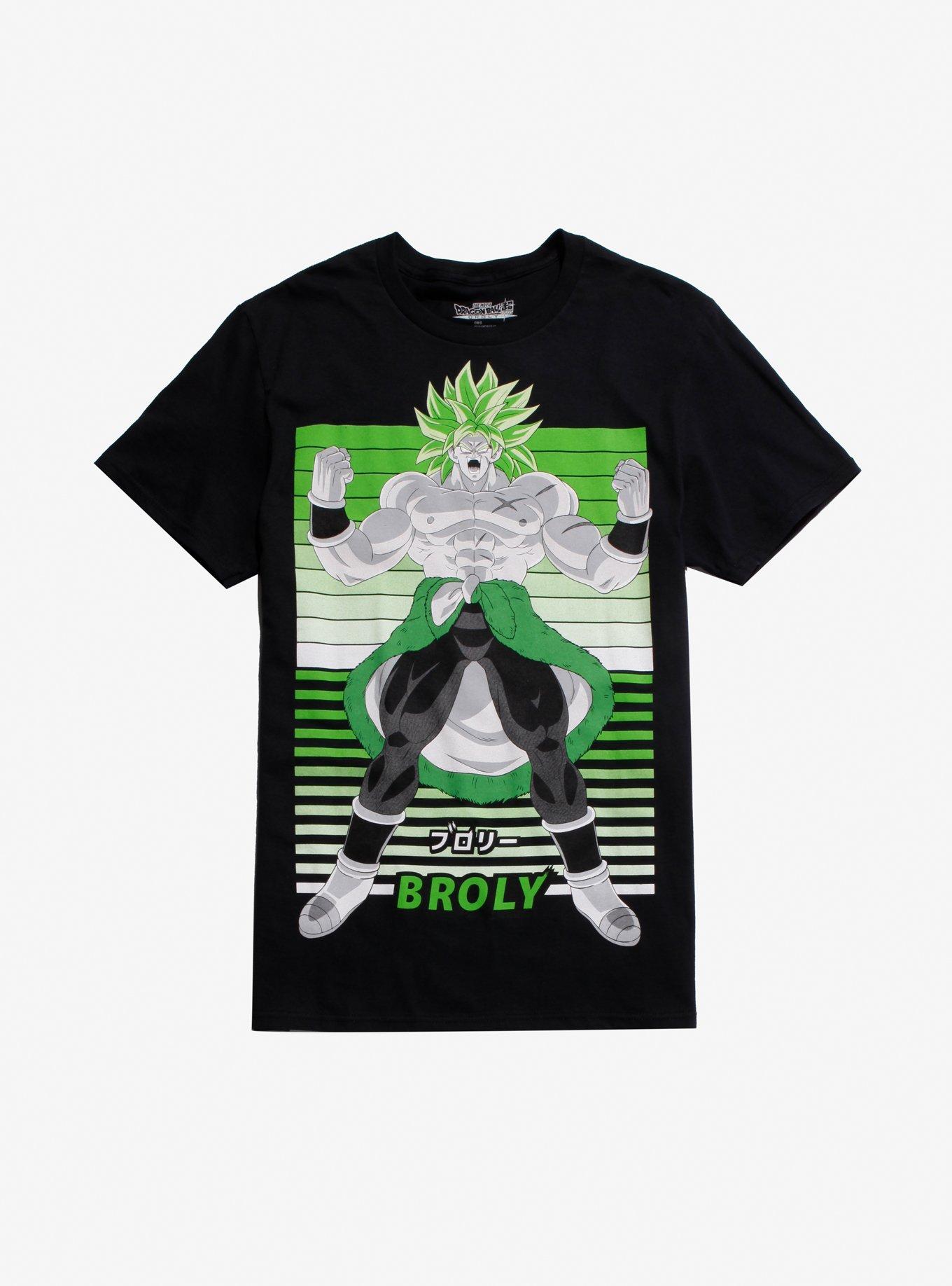 Dragon Ball Super: Broly Green & White Print T-Shirt, MULTI, hi-res