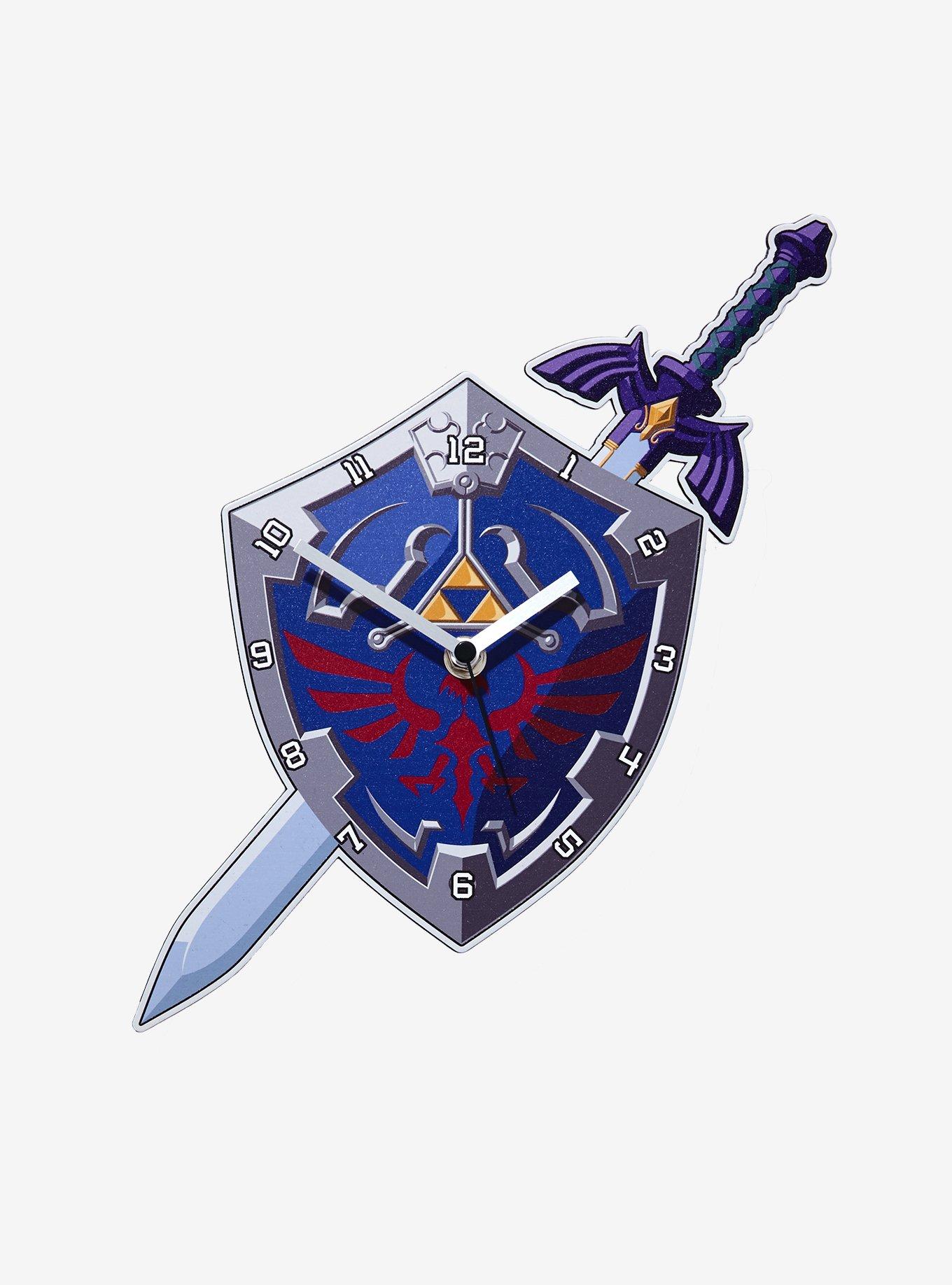 Nintendo The Legend of Zelda Hylian Shield & Master Sword Wall Clock, , hi-res