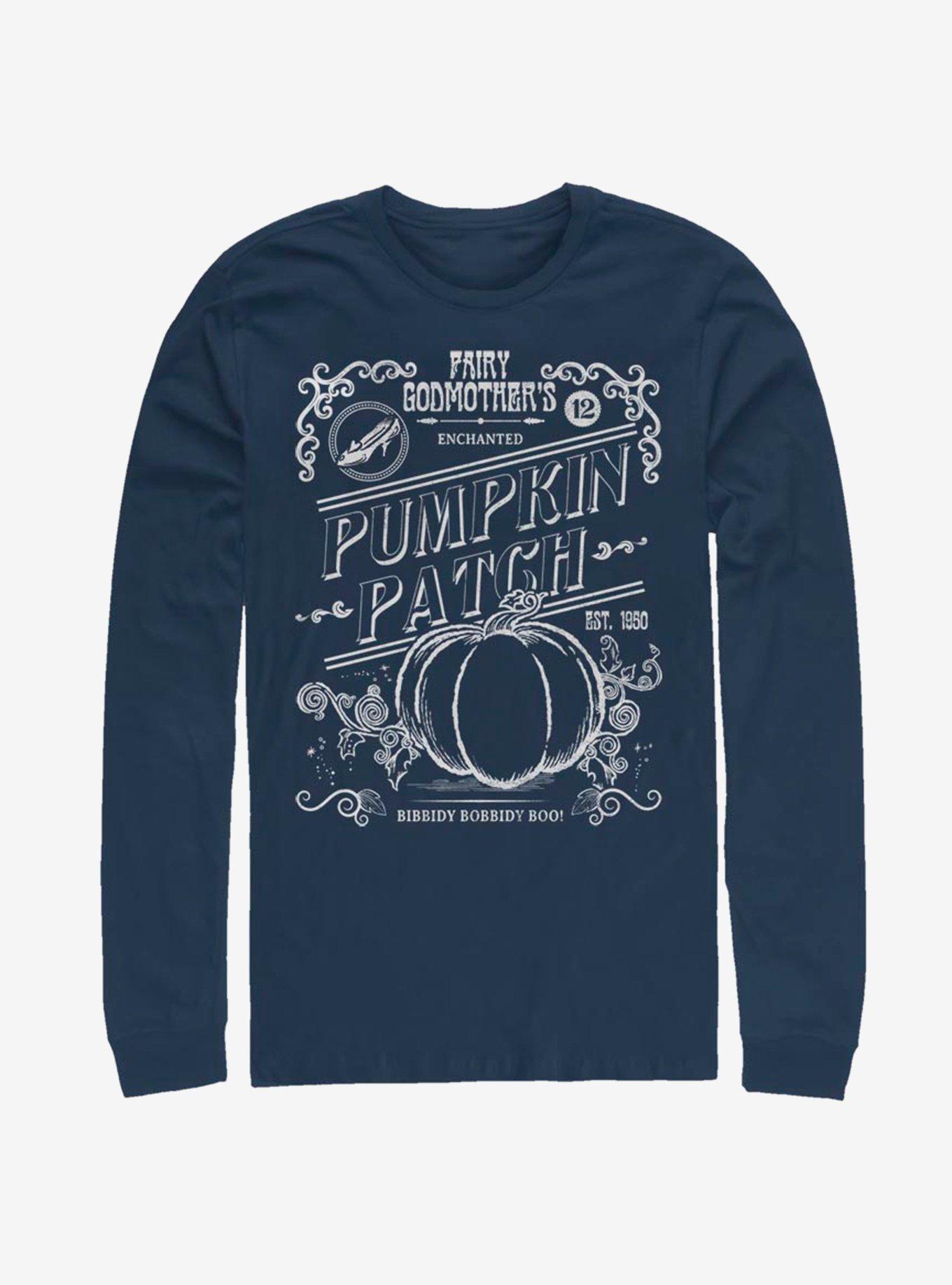 Disney Cinderella Midnight Pumpkin Patch Long-Sleeve T-Shirt, NAVY, hi-res