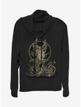 Disney Maleficent The Gift Cowl Neck Long-Sleeve Girls Top, BLACK, hi-res