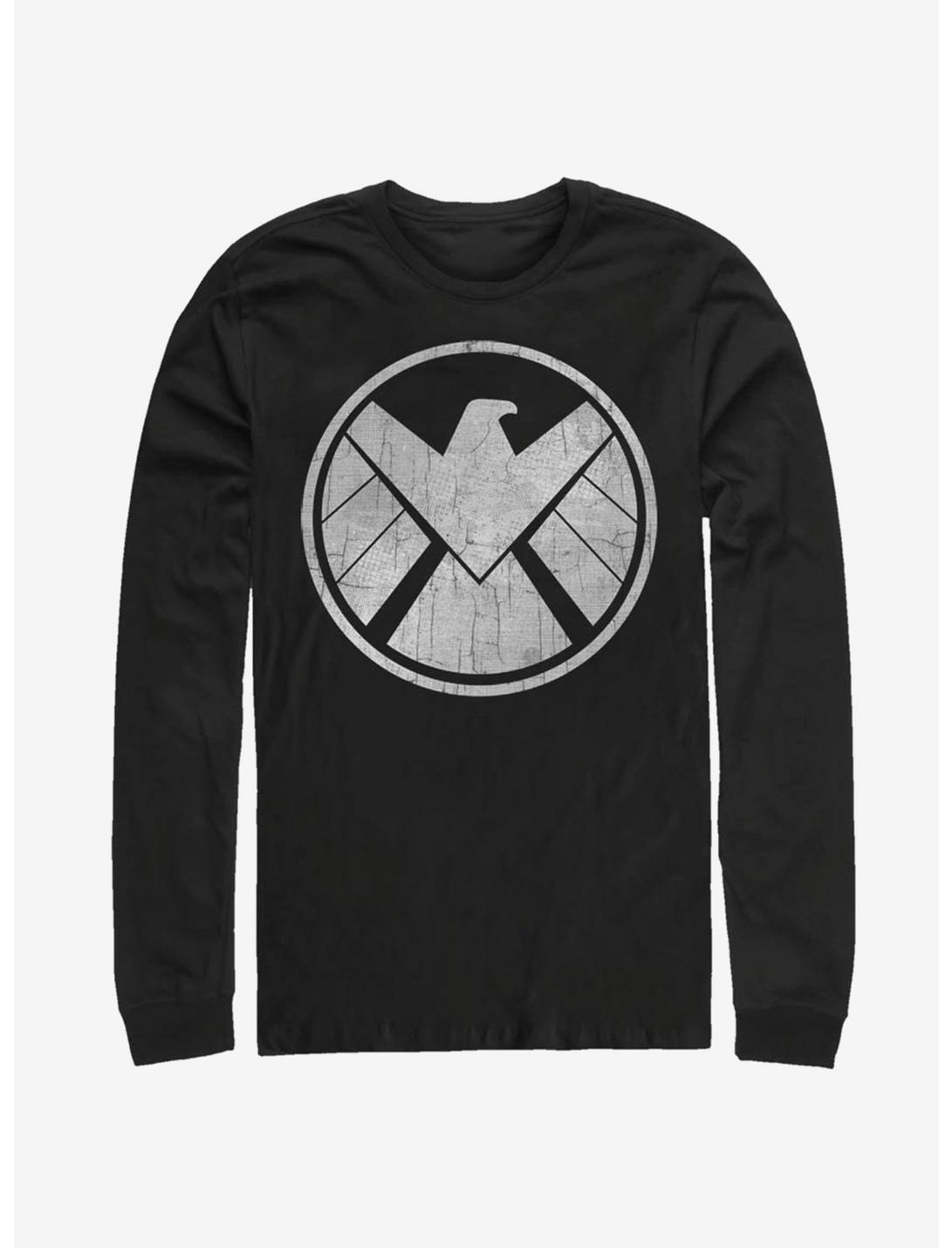 Marvel Avengers Crusty Shield Long-Sleeve T-Shirt, BLACK, hi-res