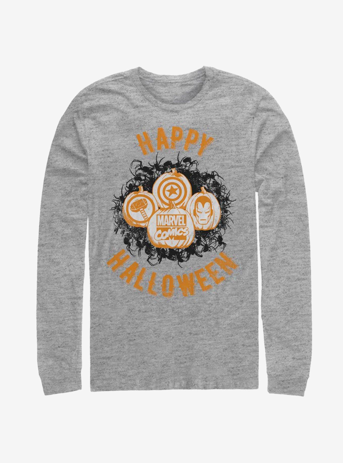 Marvel Avengers Marvel Pumpkins Long-Sleeve T-Shirt, ATH HTR, hi-res