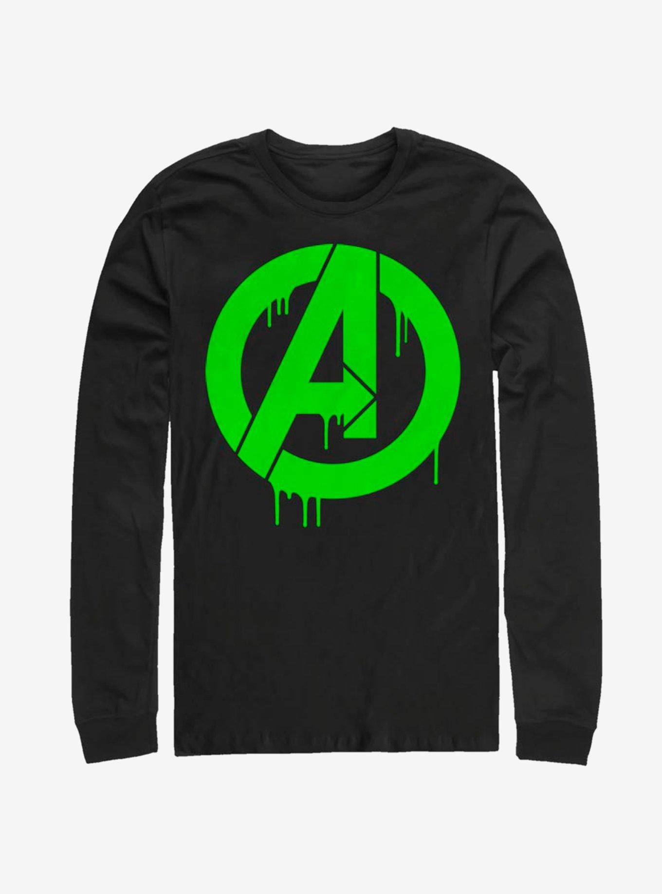 Marvel Avengers Oozing Avengers Long-Sleeve T-Shirt, BLACK, hi-res