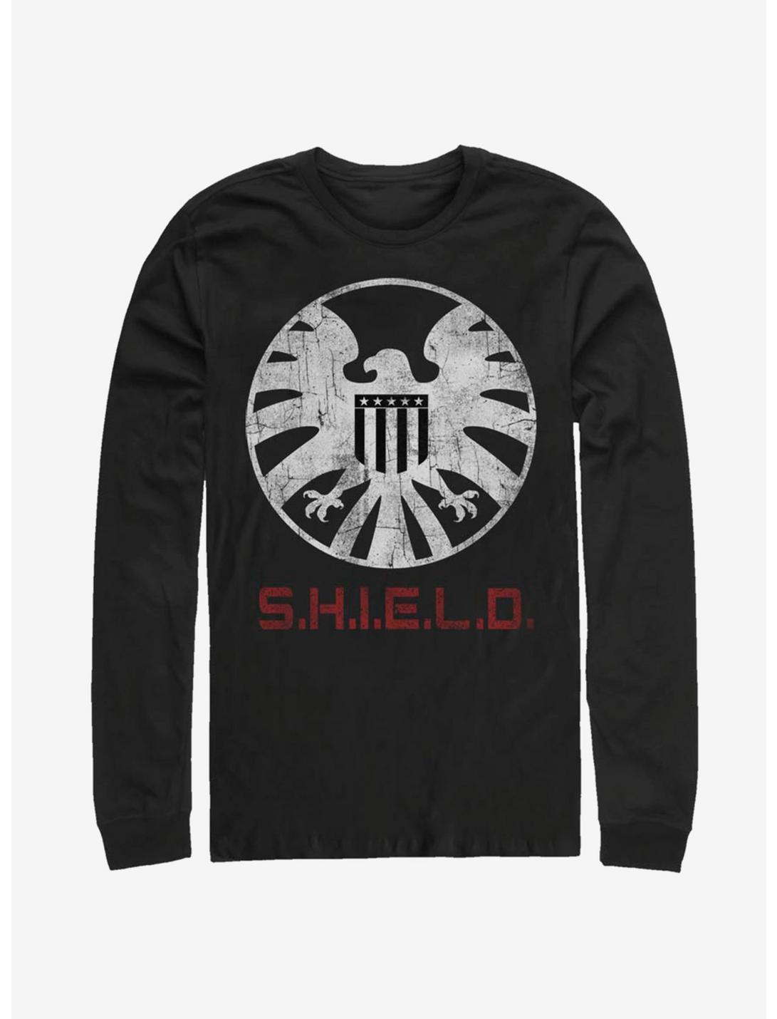 Marvel Avengers Shield Branding Long-Sleeve T-Shirt, BLACK, hi-res