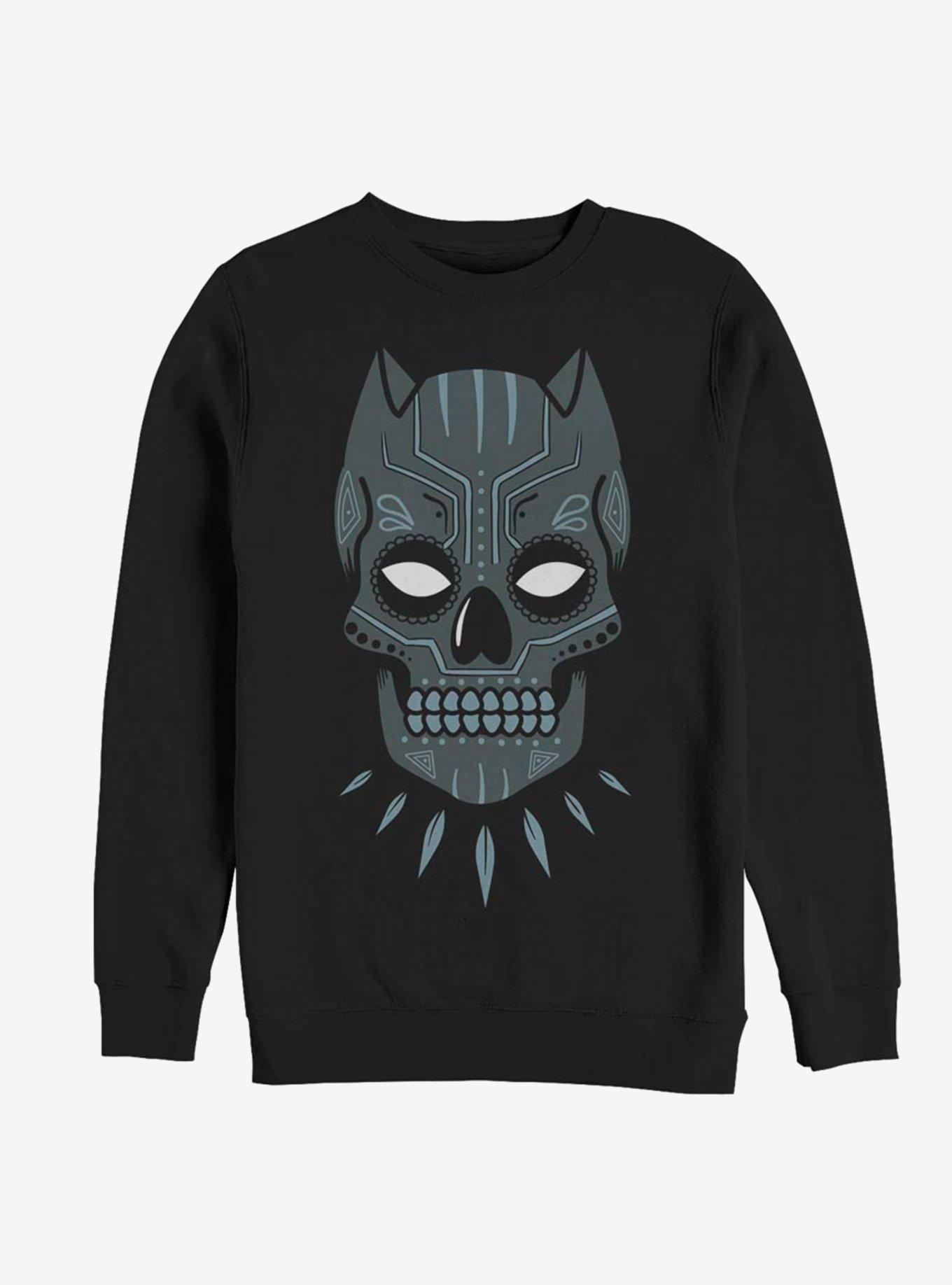 Marvel Black Panther Sugar Skull Sweatshirt, BLACK, hi-res