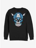 Marvel Captain America Sugar Skull Sweatshirt, BLACK, hi-res