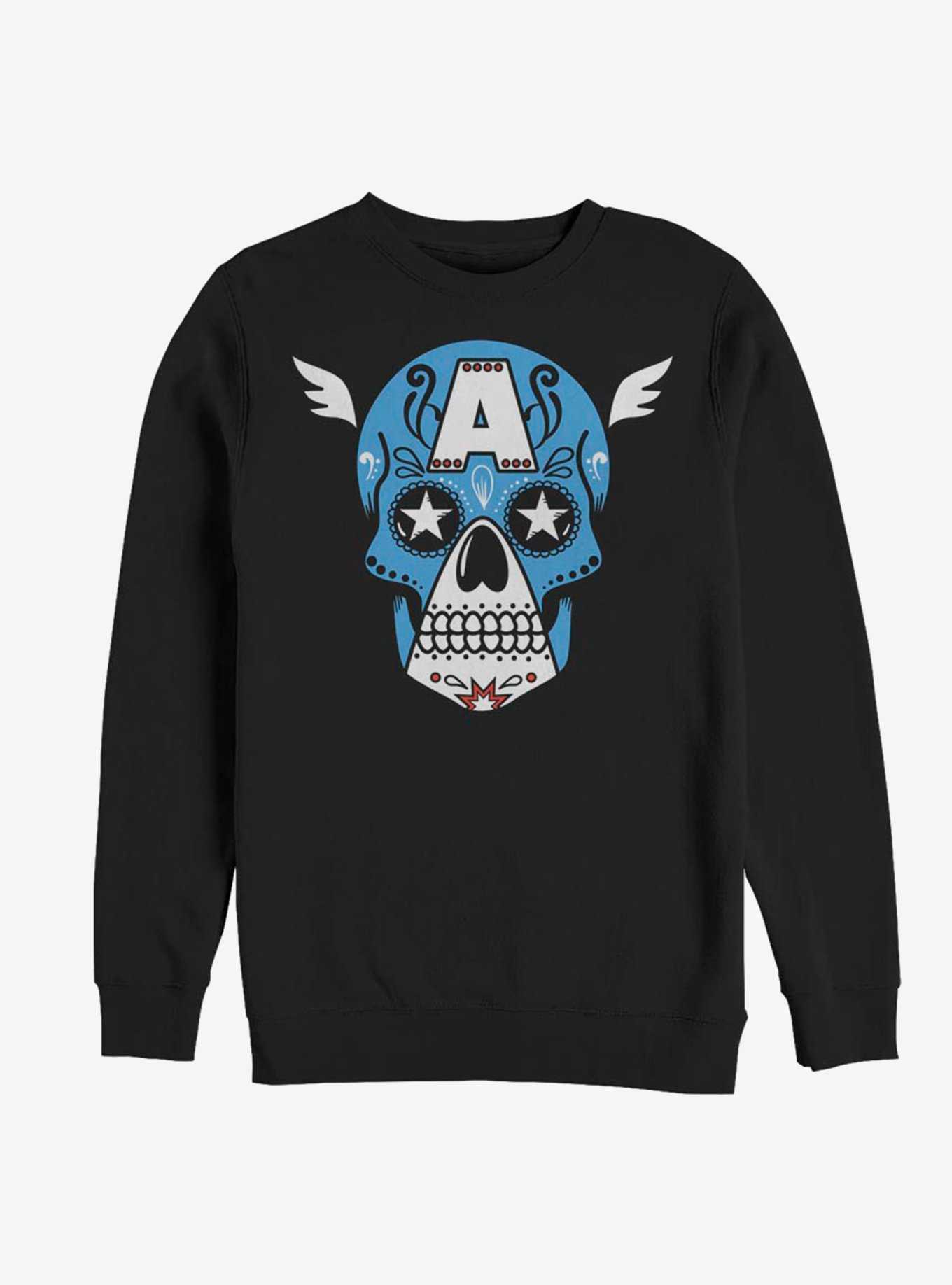 Marvel Captain America Sugar Skull Sweatshirt, , hi-res