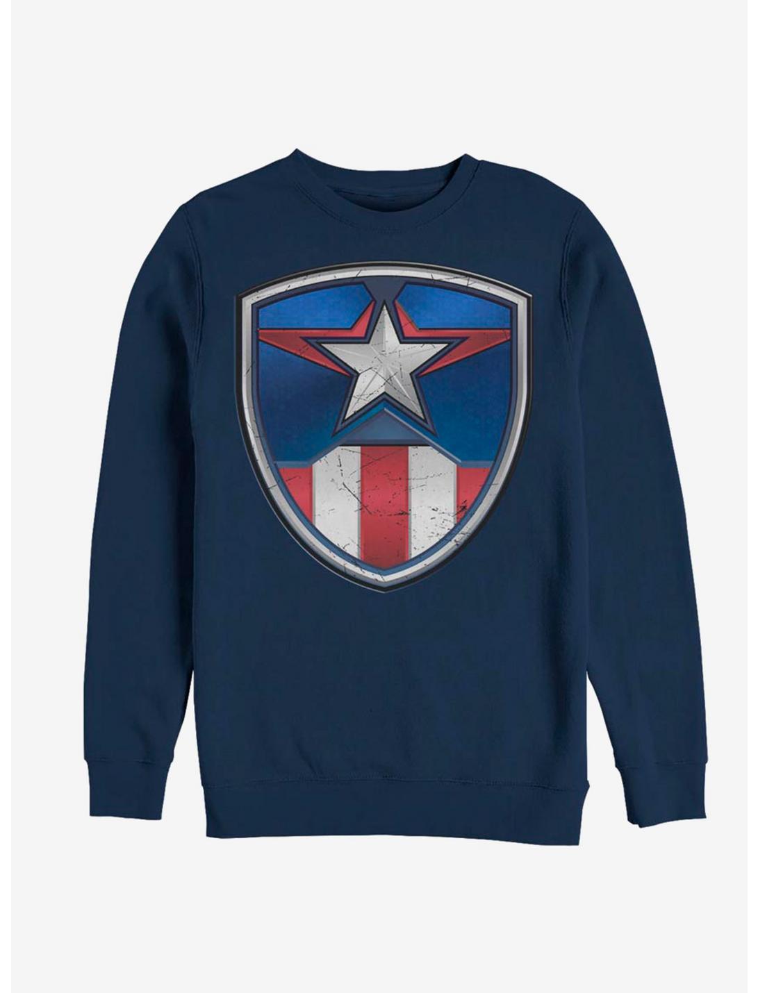 Marvel Captain America Captain Crest Sweatshirt, NAVY, hi-res